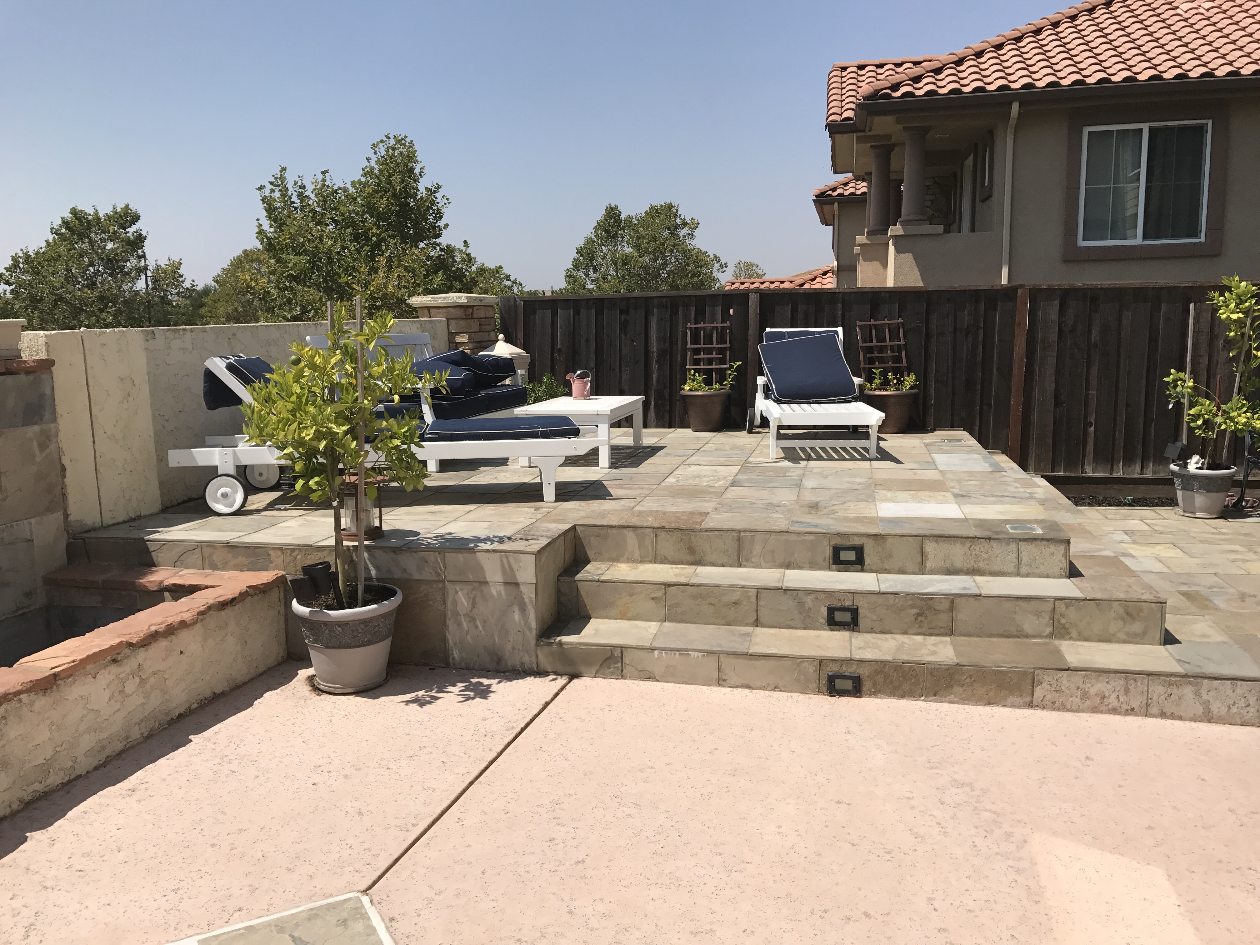 Patio area before demolition work