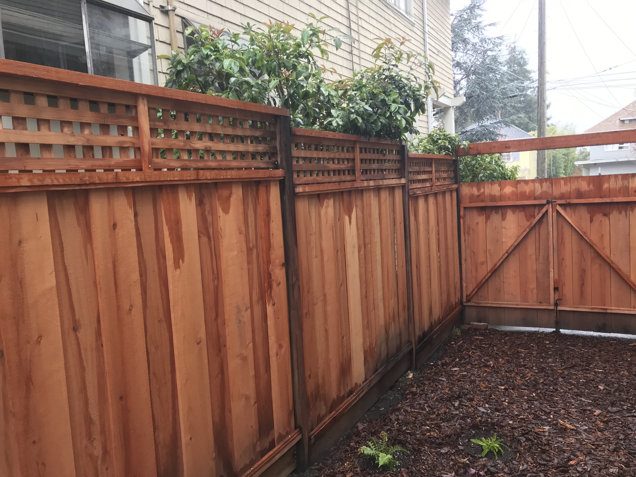 Finished wood fence and gate by 360 Construction JN
