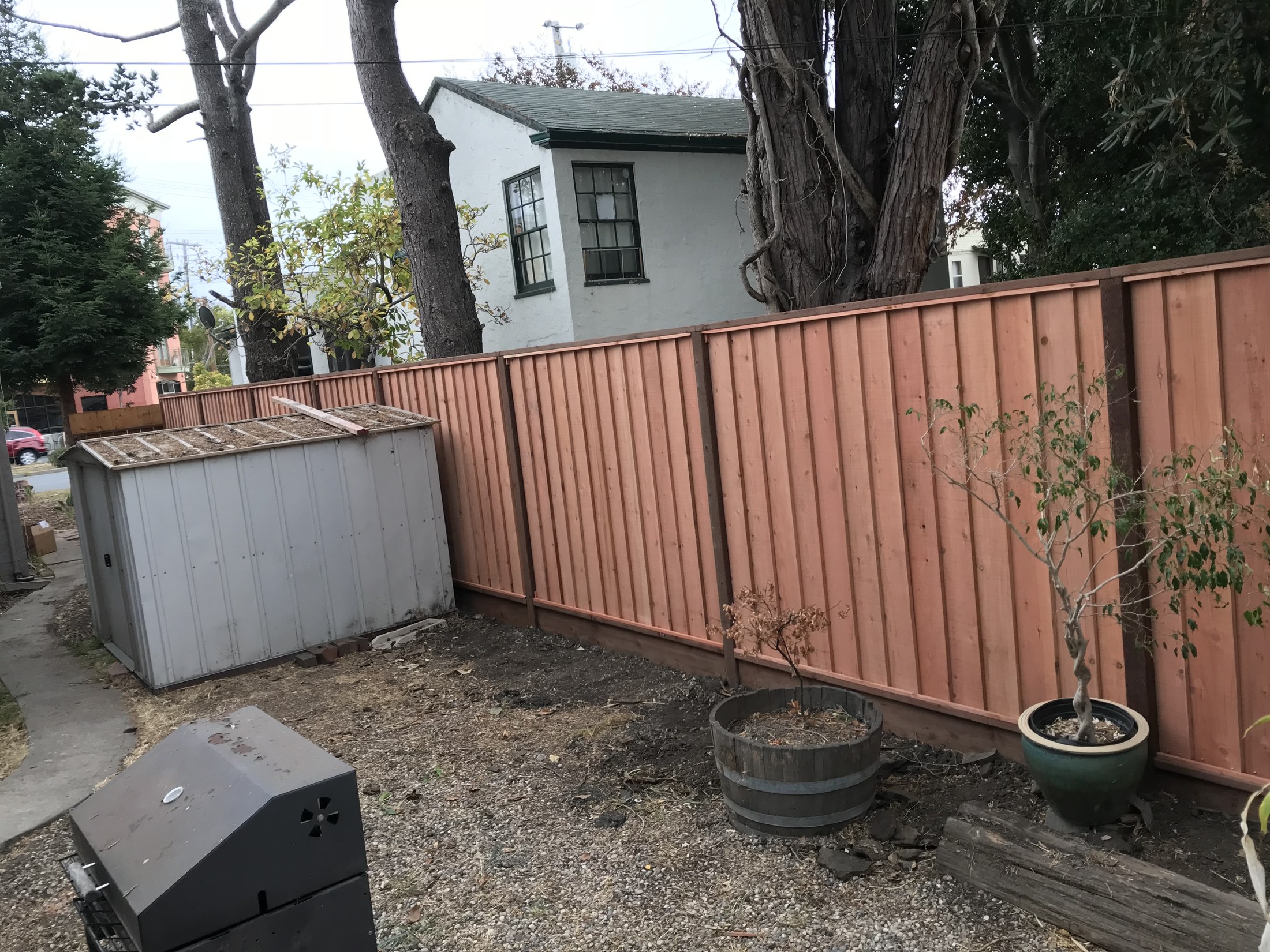 Completed side-yard wood fence by 360 Construction JN
