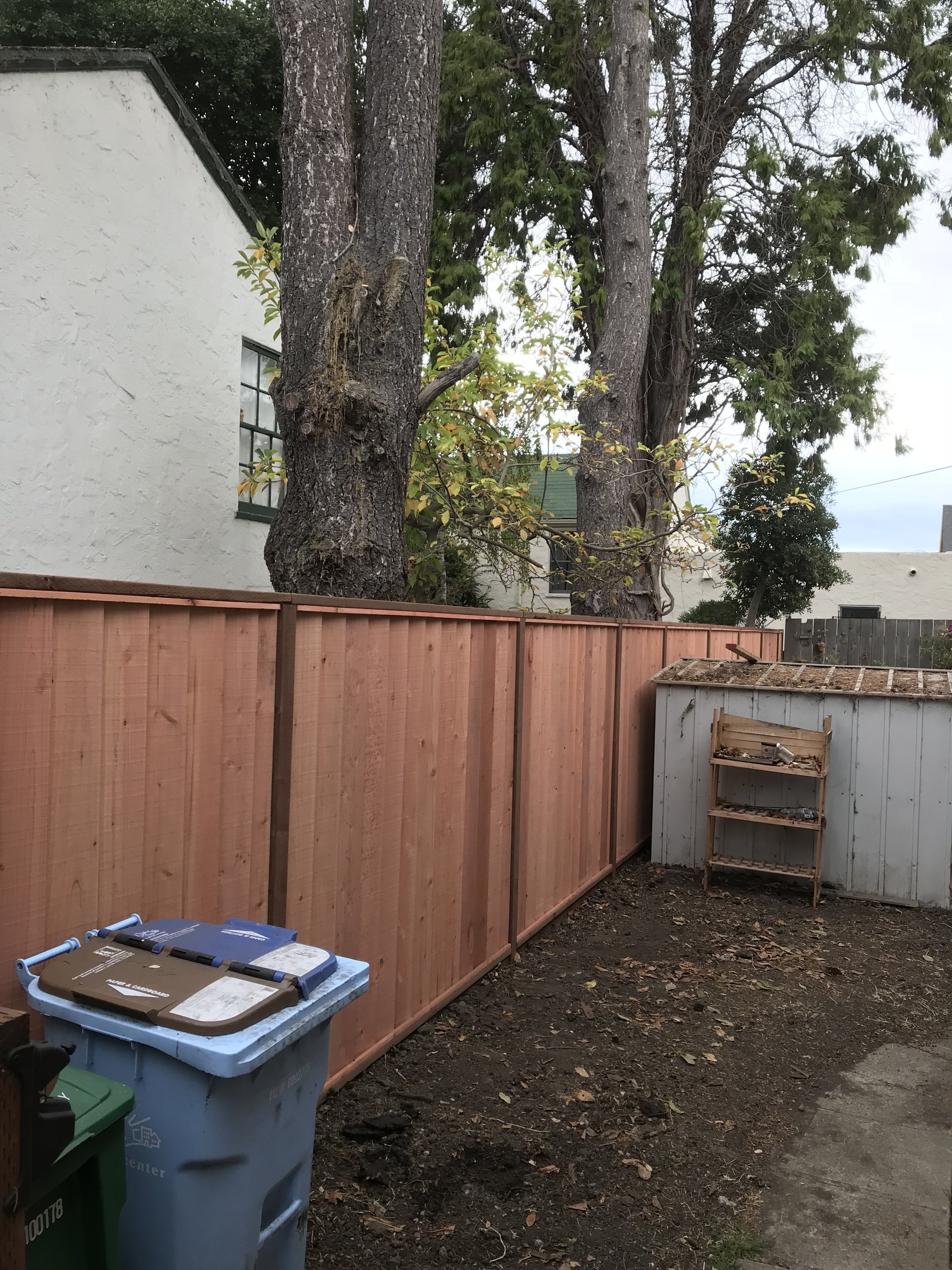Completed fence line and yard enclosure by 360 Construction JN