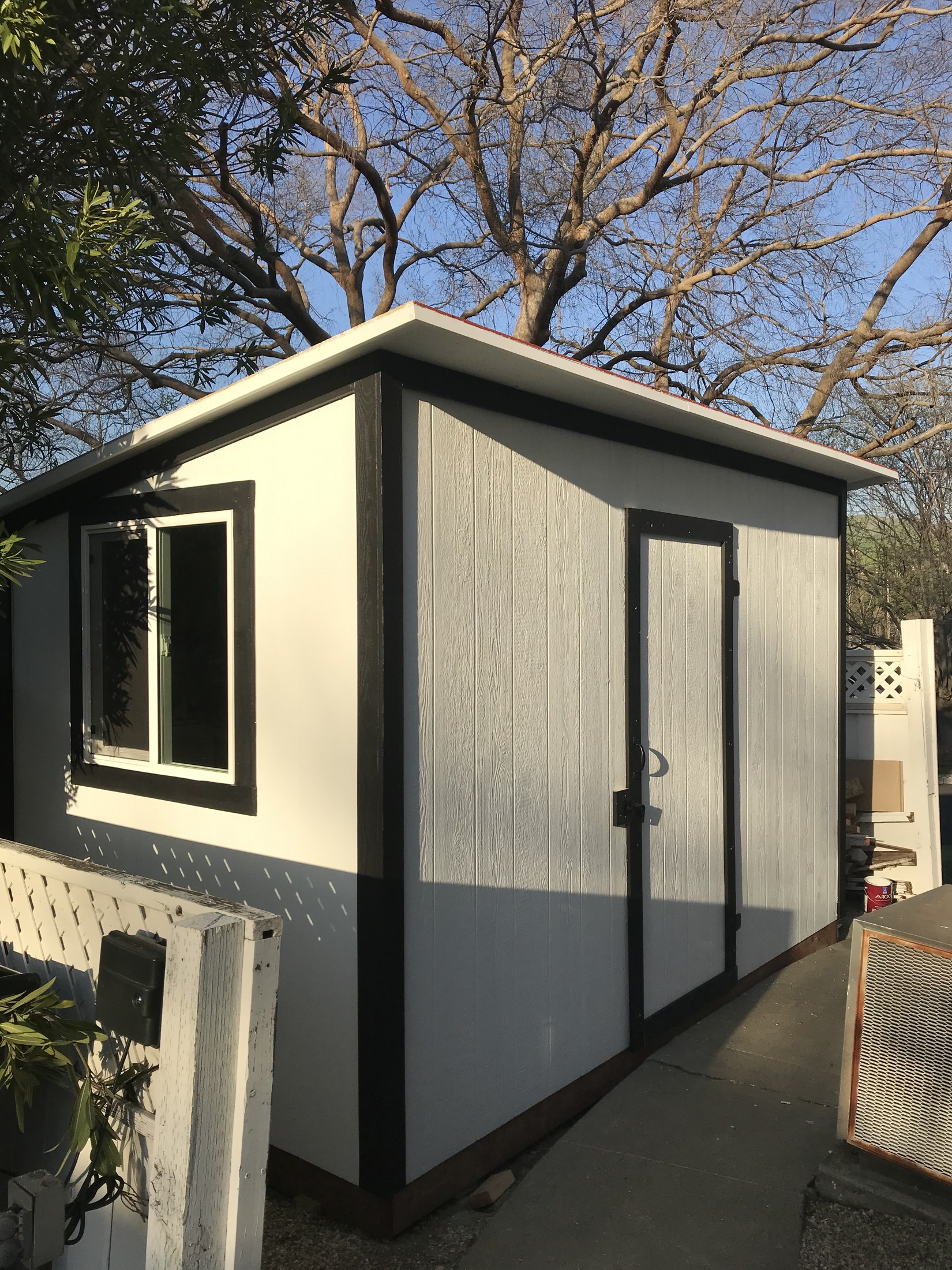 Shed build process: finished exterior by 360 Construction JN