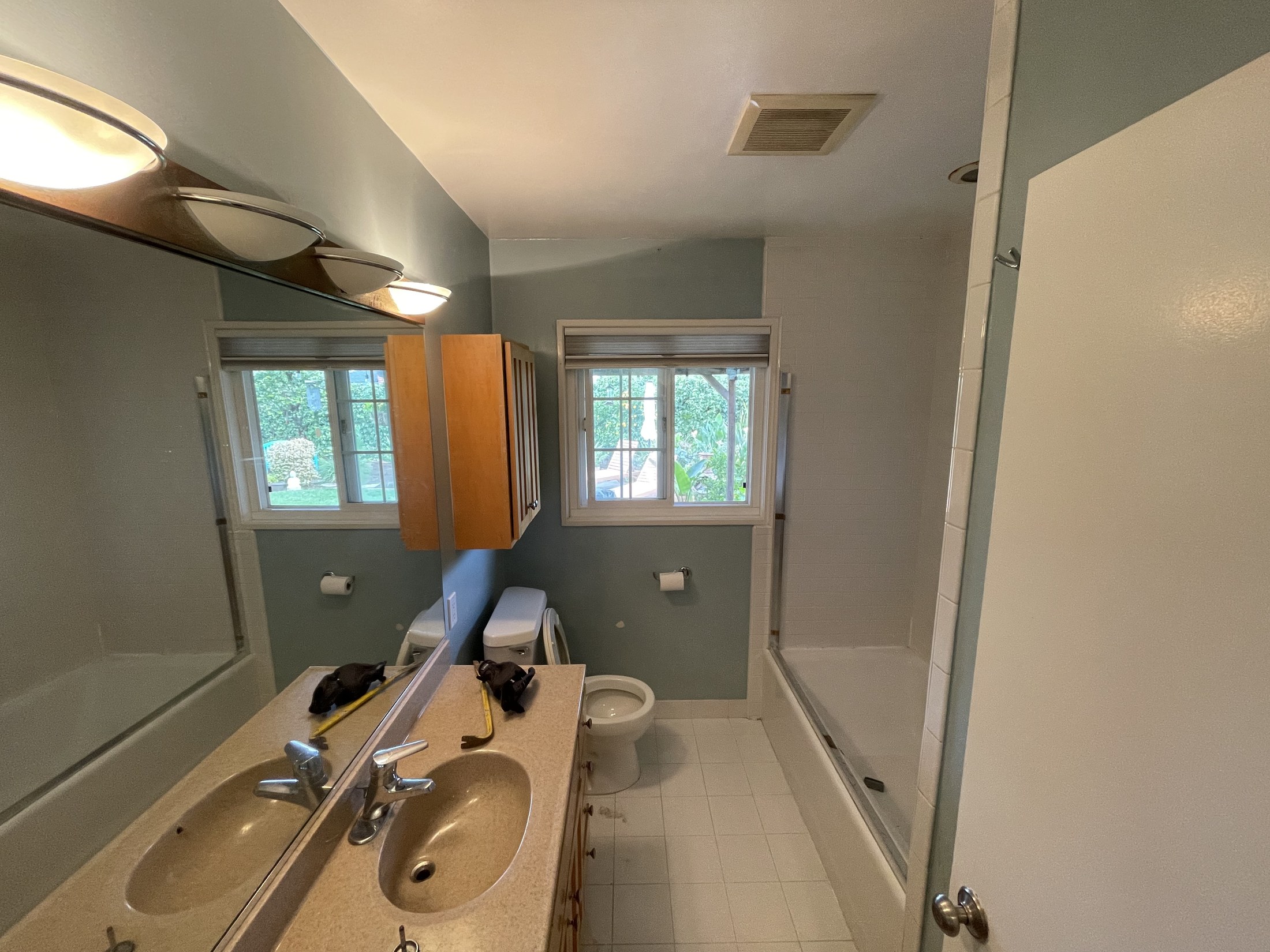 Bathroom before remodel by 360 Construction JN
