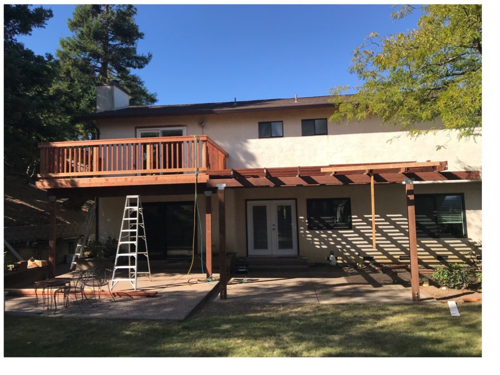 After photo for exterior patio and deck-area comparison
